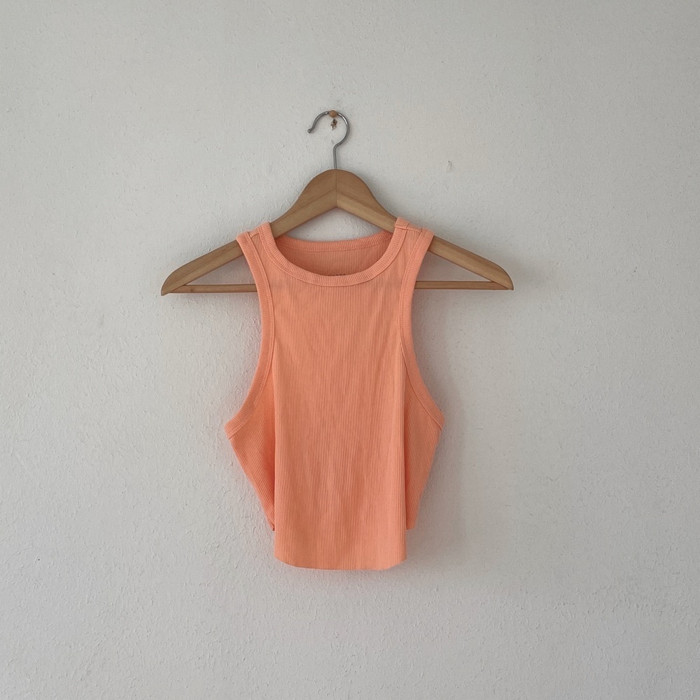 Wild Fable Crop Top Ribbed Scoop Tank Beach Coastal Tee